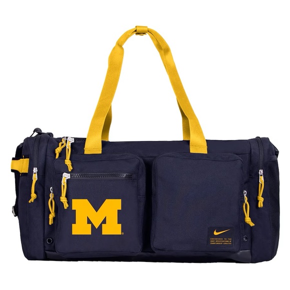 Michigan Navy and Yellow Men's Duffel Bag - Picture 1 of 2